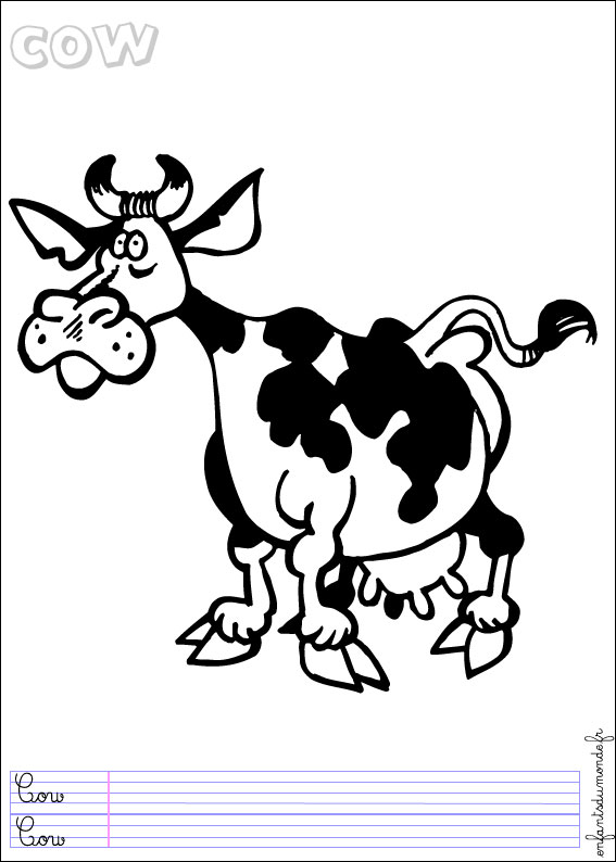 coloriage vache 2
